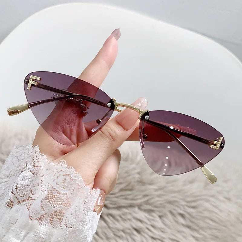 lunette de soleil pourpre œil de chat