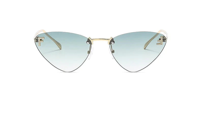 Lunette de soleil œil de chat verte