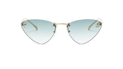 Lunette de soleil œil de chat verte