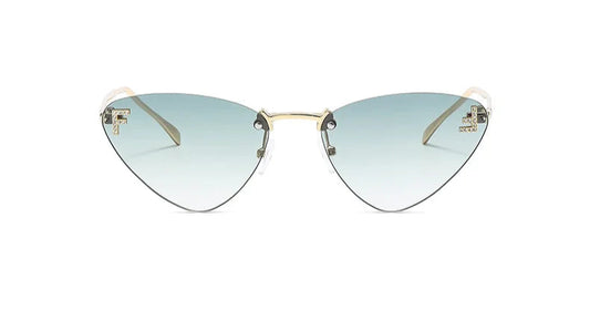 Lunette de soleil œil de chat verte