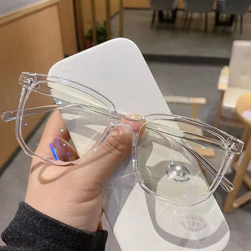 Rounded square anti-blue light glasses