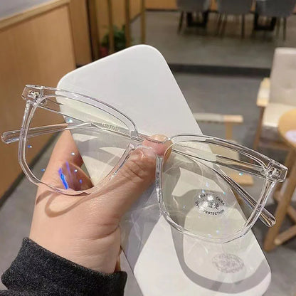 Rounded square anti-blue light glasses