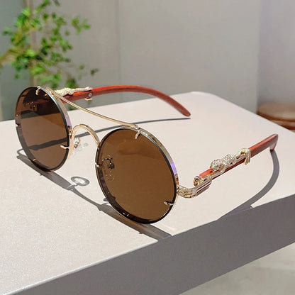 ronde a la monture léopard