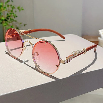 ronde a la monture léopard