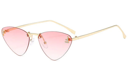 lunette de soleil rose œil de chat