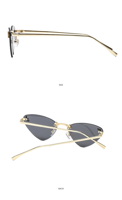 lunette de soleil œil de chat bleu foncé