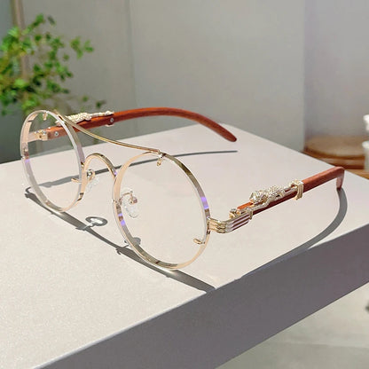 ronde a la monture léopard