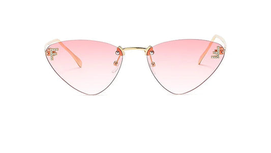 lunette de soleil rose œil de chat